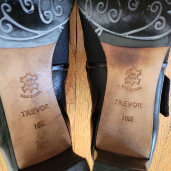 Brighton‎ 10M TREVOR Leather Fabric Ankle Boots Decorative Buckle - Picture 3 of 7